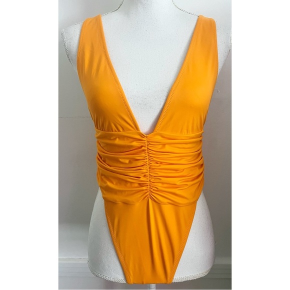 Aerie • NWT Orange High Cut One Piece Swimsuit - Picture 1 of 10